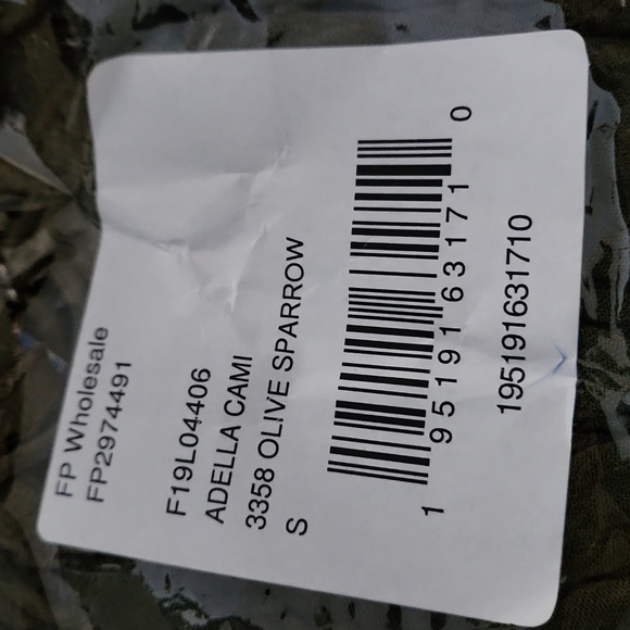 Free People Adella Cami in Olive Sparrow MSRP $68 NEW FP155 - Picture 7 of 9